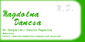 magdolna dancsa business card